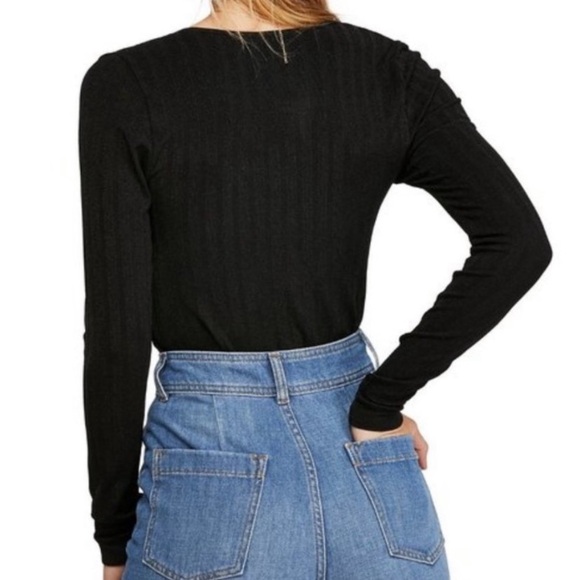 Intimately Free People | Lucy You Long Sleeve Rib Knit Layering Top Black (XS/S) - Picture 2 of 15